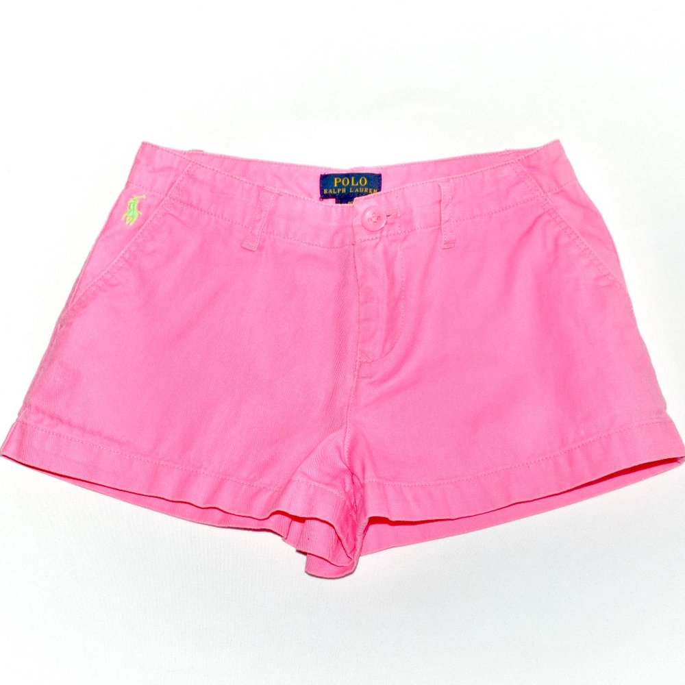 Girl's Polo Ralph Lauren Neon Pink Chino Shorts - Size 10 NWOT